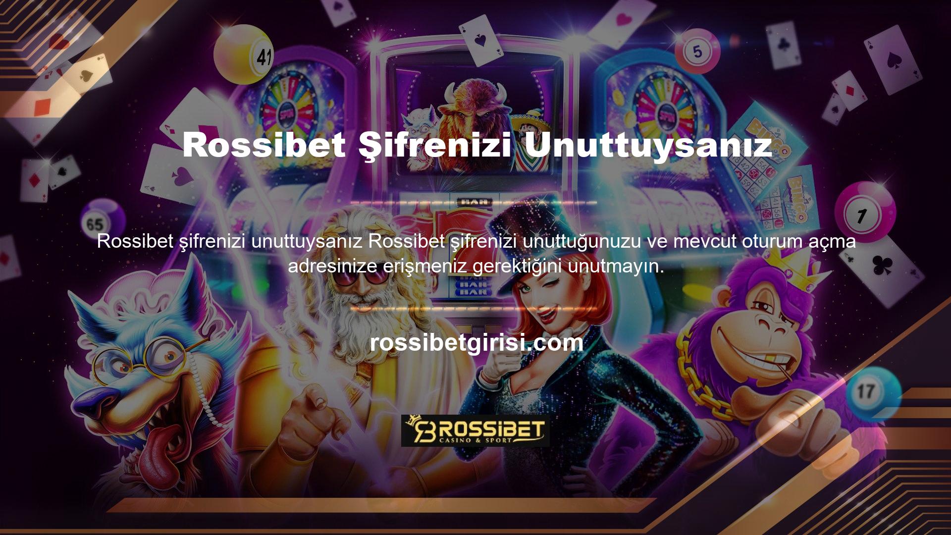 Aslında Rossibet, bağlantı adresini düzenli olarak günceller